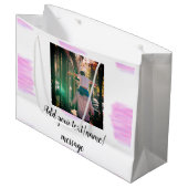 Paarse roze waterverf vader zoon papa afbeelding t groot cadeauzakje (Voorkant Gekanteld)