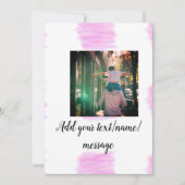 Paarse roze waterverf vader zoon papa afbeelding t kaart (Voorkant)