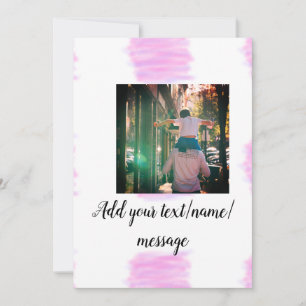 Paarse roze waterverf vader zoon papa afbeelding t kaart