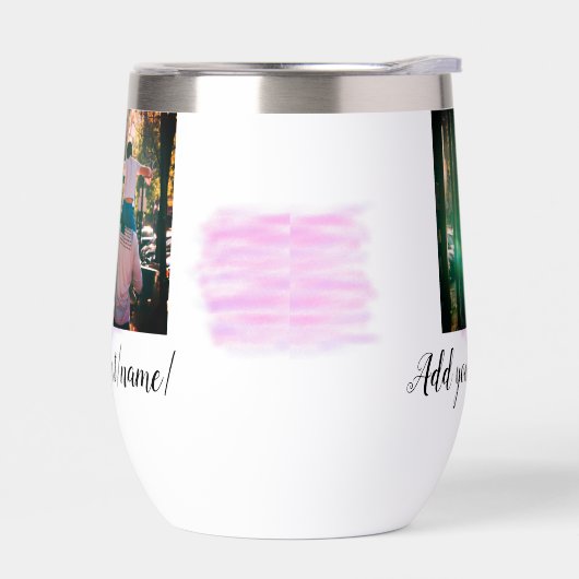 Paarse roze waterverf vader zoon vader afbeelding (Links)