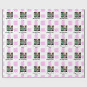 Paarse roze waterverf vader zoon vader afbeelding  cadeaupapier (Vlak)