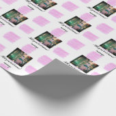 Paarse roze waterverf vader zoon vader afbeelding  cadeaupapier (Hoek)