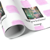 Paarse roze waterverf vader zoon vader afbeelding  cadeaupapier (Rol Hoek)