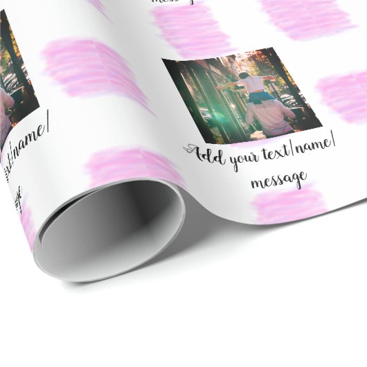 Paarse roze waterverf vader zoon vader afbeelding  cadeaupapier (Rol Hoek)