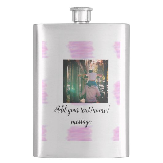 Paarse roze waterverf vader zoon vader afbeelding  flacon (Voorkant)