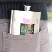Paarse roze waterverf vader zoon vader afbeelding  flacon (Voorbeeld)