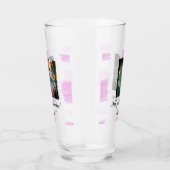 Paarse roze waterverf vader zoon vader afbeelding glas (Rechts)