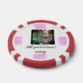 Paarse roze waterverf vader zoon vader afbeelding poker chips (Enkel)