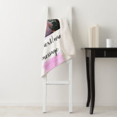 Paarse roze waterverf vader zoon vader afbeelding sherpa deken (In situ)