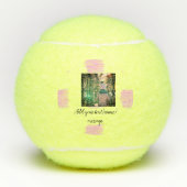 Paarse roze waterverf vader zoon vader afbeelding  tennisballen (Voorkant)