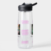 Paarse roze waterverf vader zoon vader afbeelding waterfles (Links)