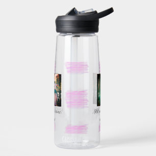 Paarse roze waterverf vader zoon vader afbeelding  waterfles