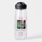 Paarse roze waterverf vader zoon vader afbeelding  waterfles (Voorkant)