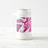  Paarse roze Waterverf ventilatorkunst Prints Bierpul (Voorkant links)