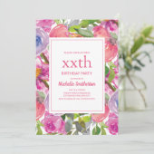 Paarse roze Waterverf Wilde bloem Elke zondag Kaart (Staand voorkant)