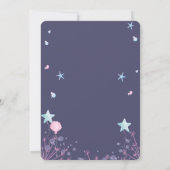 Paarse roze Waterverf Zeemeerminnelijke kinderen B Kaart (Achterkant)