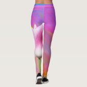 Paarse roze wervelkolom Tulip Leggings (Achterkant)