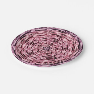 Paarse roze wijn Faux satin 7-inch Bord papier