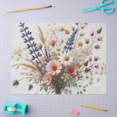 Paarse roze wilde bloemen tissuepapier (Craft)