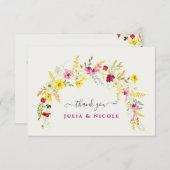 Paarse Roze Wilde Orchidee Bloemen Krans Bruiloft (Voorkant / Achterkant)