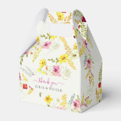 Paarse Roze Wilde Orchidee Bloemen Krans Bruiloft Bedankdoosjes (Achterkant)