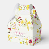 Paarse Roze Wilde Orchidee Bloemen Krans Bruiloft Bedankdoosjes (Voorkant Zijde)