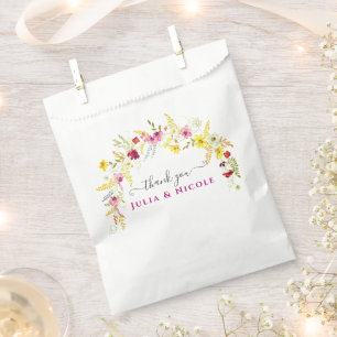 Paarse Roze Wilde Orchidee Bloemen Krans Bruiloft Bedankzakje
