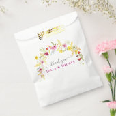 Paarse Roze Wilde Orchidee Bloemen Krans Bruiloft Bedankzakje (Gezegeld)