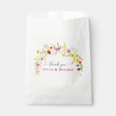 Paarse Roze Wilde Orchidee Bloemen Krans Bruiloft Bedankzakje (Voorkant)