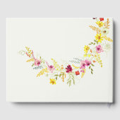 Paarse Roze Wilde Orchidee Bloemen Krans Bruiloft Gastenboek (Achterkant)