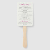 Paarse Roze Wilde Orchidee Bloemen Krans Bruiloft Handwaaier (Achterkant)