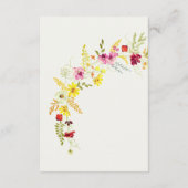 Paarse Roze Wilde Orchidee Bloemen Krans Bruiloft Informatiekaartje (Achterkant)