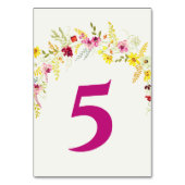 Paarse Roze Wilde Orchidee Bloemen Krans Bruiloft Kaart (Achterkant)