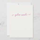 Paarse Roze Wilde Orchidee Bloemen Krans Bruiloft Kaart (Achterkant)