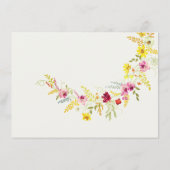 Paarse Roze Wilde Orchidee Bloemen Krans Bruiloft Menu (Achterkant)