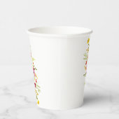 Paarse Roze Wilde Orchidee Bloemen Krans Bruiloft Papieren Bekers (Rechts)