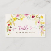 Paarse Roze Wilde Orchidee Bloemen Krans Bruiloft Plaatskaartje (Achterkant)