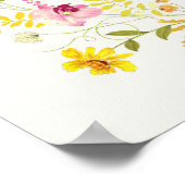 Paarse Roze Wilde Orchidee Bloemen Krans Bruiloft Poster (Hoek)