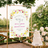 Paarse Roze Wilde Orchidee Bloemen Krans Bruiloft Poster