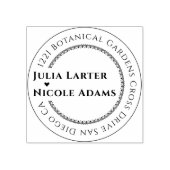 Paarse Roze Wilde Orchidee Bloemen Krans Bruiloft Rubberstempel (Afrduk)