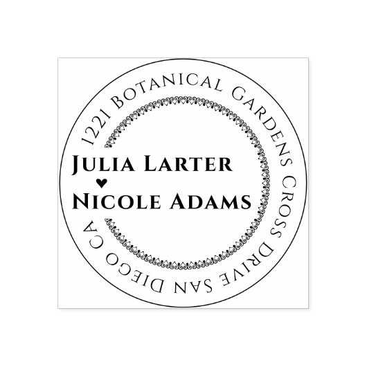 Paarse Roze Wilde Orchidee Bloemen Krans Bruiloft Rubberstempel (Afrduk)