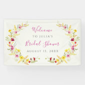 Paarse Roze Wilde Orchidee Bloemen Vrijgezellenfee Spandoek (Horizontaal)