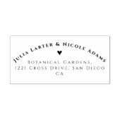 Paarse Roze Wilde Orchideeën Bloemenkrans Bruiloft Zelfinktende Stempel (Design)