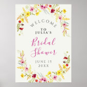 Paarse Roze Wilde Orchideeën Bruiloft Feest Poster (Voorkant)