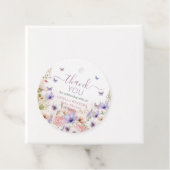Paarse Roze Wildflower Vlinders Baby in Bloom Bedankjes Labels (In situ)