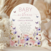 Paarse Roze Wildflower Vlinders Baby in Bloom Kaart