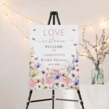 Paarse Roze Wildflower Vlinders Liefde in Bloei