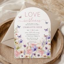 Paarse Roze Wildflower Vlinders Liefde in Bloei