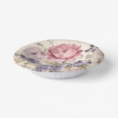 Paarse Roze Witte Bloem Papier Bord (Gebogen)