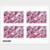 paarse roze witte camoflage rechthoekige sticker (Vel)